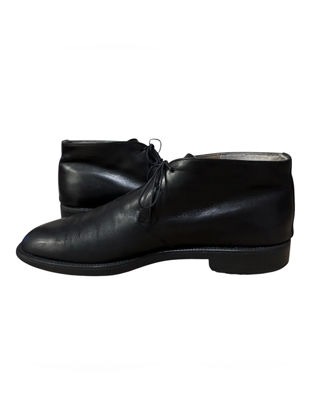 Salvatore Ferragamo Men's Black Leather Chukka Boots Size 11?